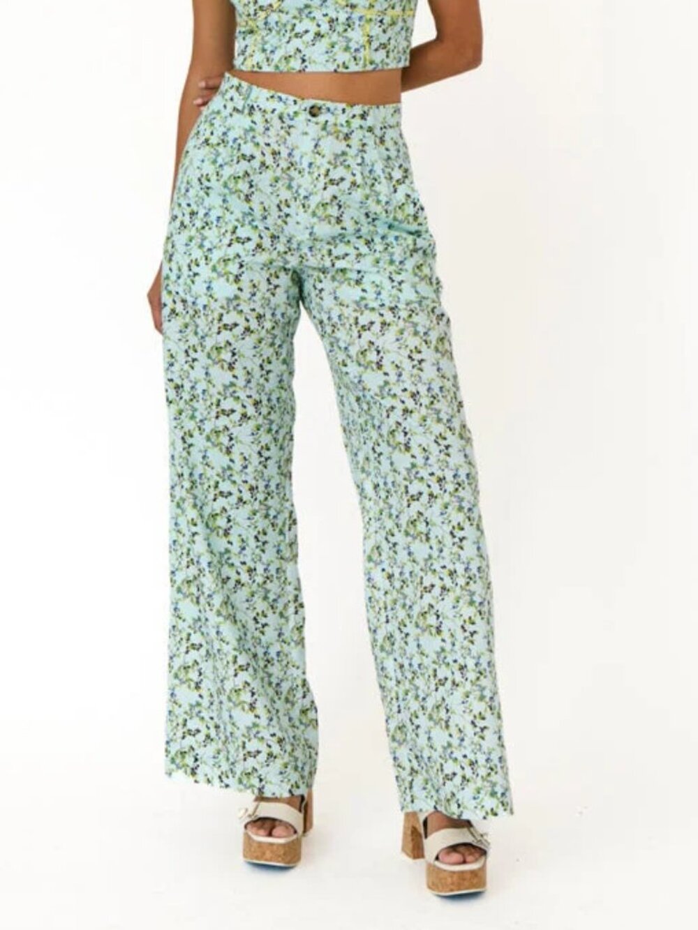 Rachel Antonoff Rose Pants in Blueberries for Sal Print 2